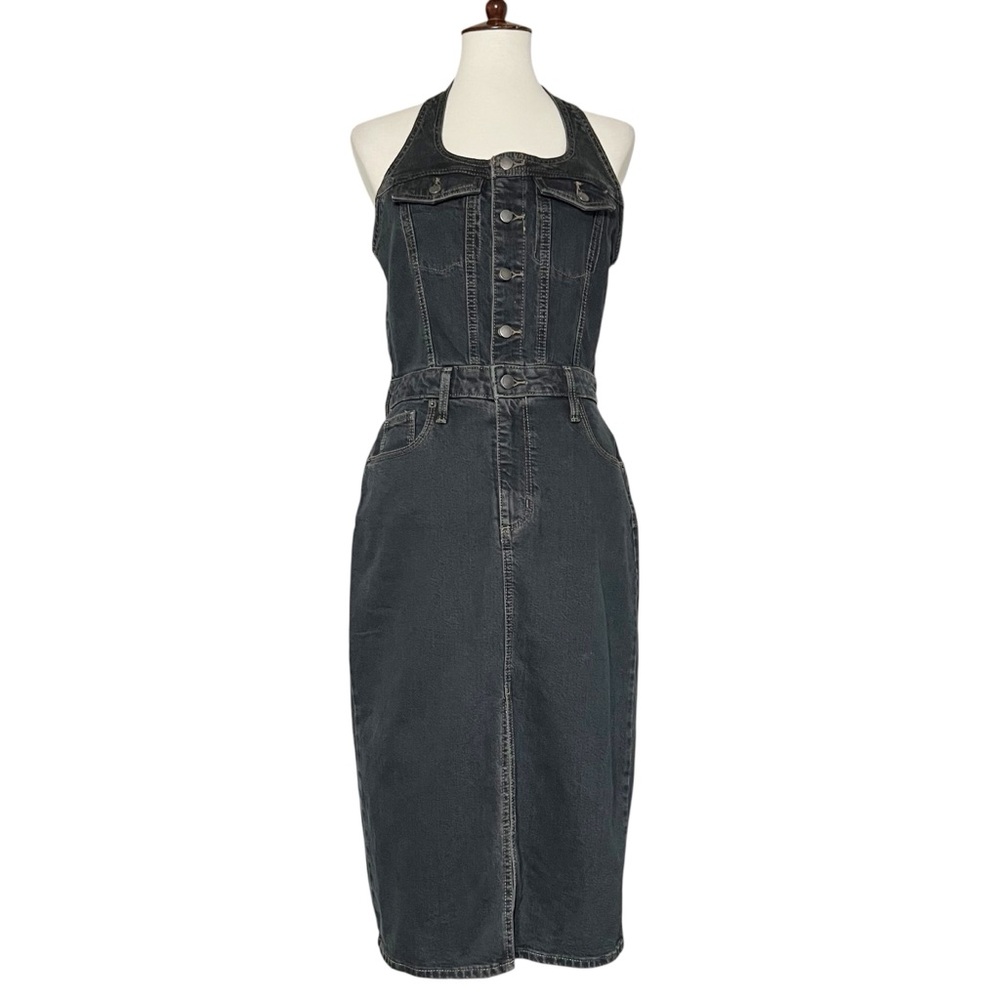 Universal Thread Women's Midi Halter Denim Dress … - image 4